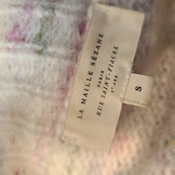Sezane Sweaters Sezane Sally Jumper Pullover Sweater White Pink